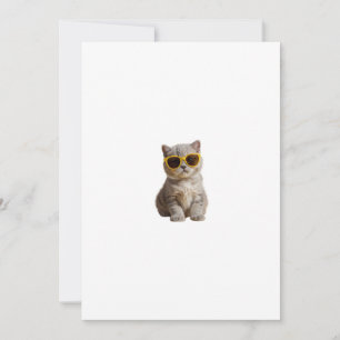 Invitation cat sunglasses
