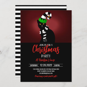 Invitation Cat wearing a Funny a