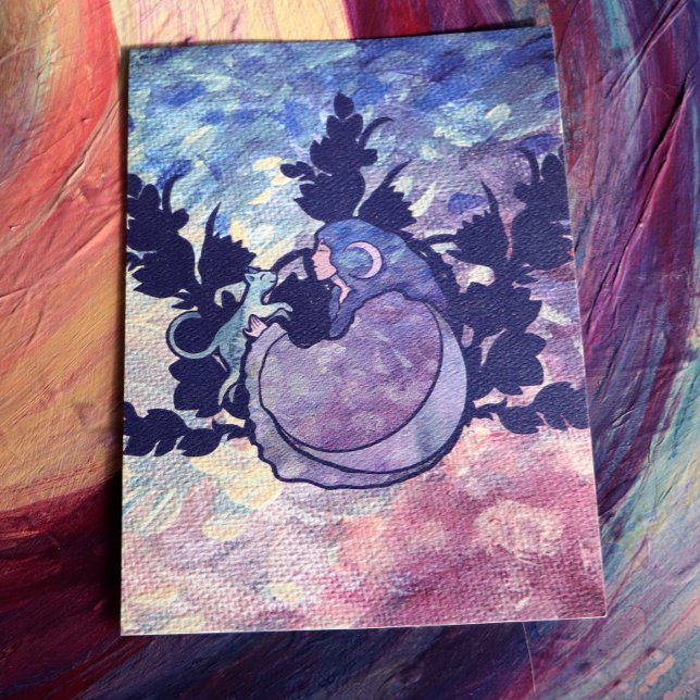 Invitation Cat Witch Moon Goddess Wiccan Cat Person  (Créateur téléchargé)