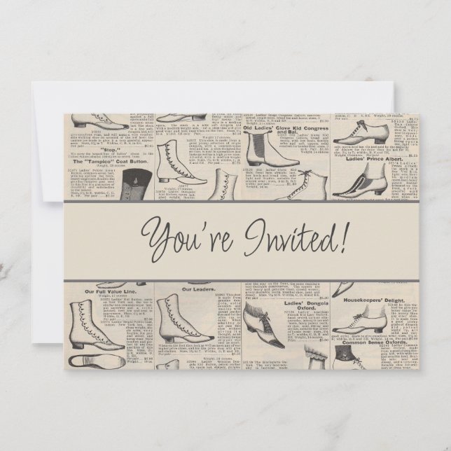 Invitation Catalogue de chaussures pour dames vintage - 1900s (Devant)