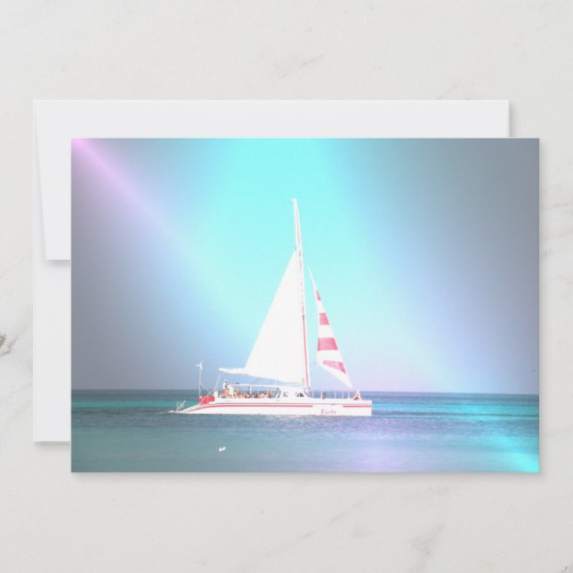 Invitation Catamaran Sailboat (Devant)