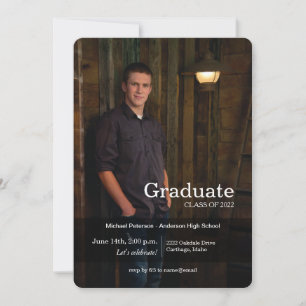 Invitation Catégorie de 2022 Four Photo Graduation Party