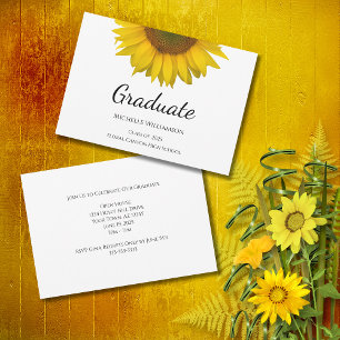 Invitation Catégorie de 2023 Sunflower Graduation Party