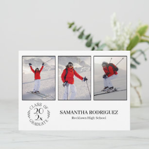 Invitation Catégorie De 3E Année Photo White Graduation Party