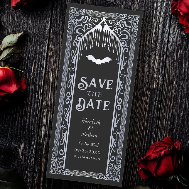 Invitation Cathédrale gothique argentée Vampire Enregistrer l (Créateur téléchargé)