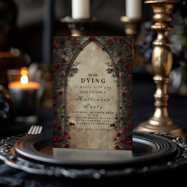 Invitation Cathédrale Rose de Crimson Arch Soirée gothique (Créateur téléchargé)