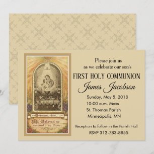 Invitation Catholicisme traditionnel de First Holy Communion