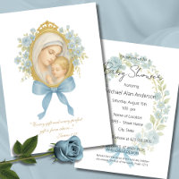Catholique Baby shower garçon Marie et Jésus