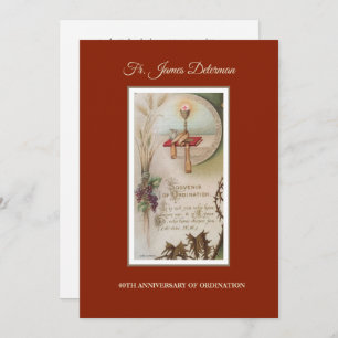 Invitation Catholique Ordination Anniversaire