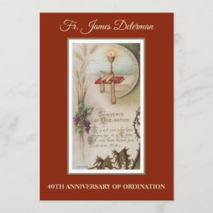 Invitation Catholique Ordination Anniversaire