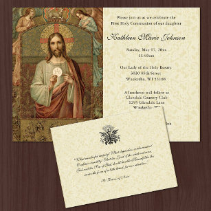 Invitation Catholique Traditionnelle Jésus Première communion