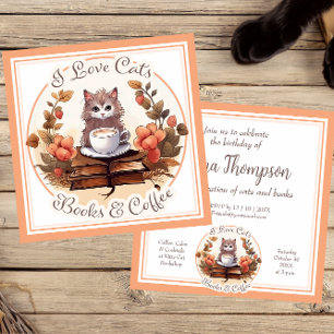 Invitation Cats Books and Coffee Book Club Lecture
