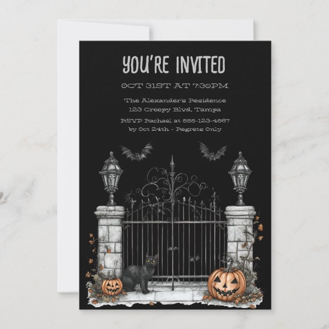 Invitation Cats Gatekeeper Fun personnalisé (Devant)