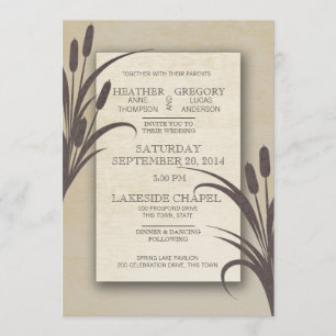 Invitation Cattails Mariage avant