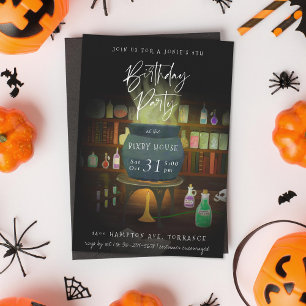 Invitation Cauldron brasserie Halloween fête d'anniversaire