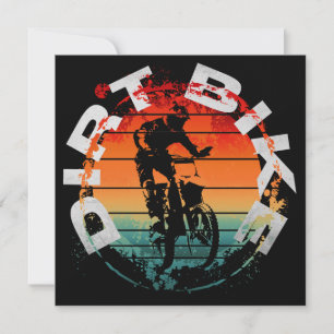 Invitation Cavalier de motocross en moto tout-terrain
