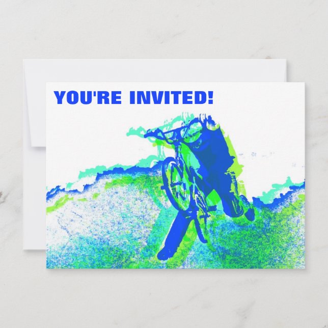Invitation Cavalier du style libre BMX dans le style frais (Devant)