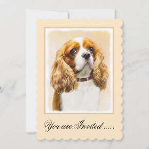 Invitation Cavalier King Charles Spaniel Peinture originale