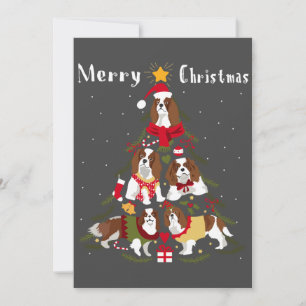 Invitation Cavalier King Charles Spaniel Tree Xmas