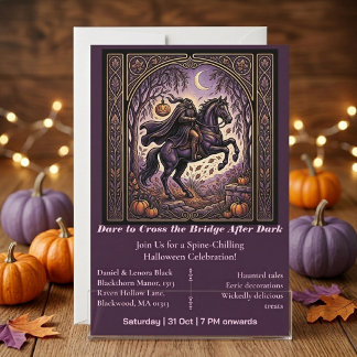 Invitation Cavalier sans tête Sleepy Hollow Midnight Rider Ar
