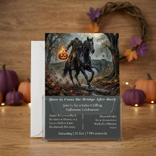Invitation Cavalier sans tête Sleepy Hollow Minuit Halloween