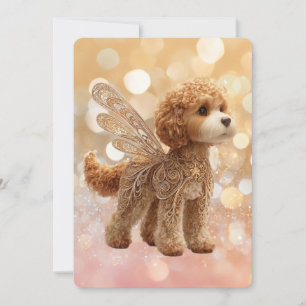 Invitation Cavapoo Cavoodle Ange Fée Anniversaire