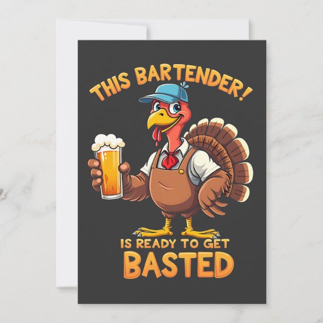 Invitation Ce barman est prêt à se faire exploser (Devant)