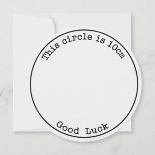 Invitation Ce cercle fait 10cm Bonne chance Drôle de grossess