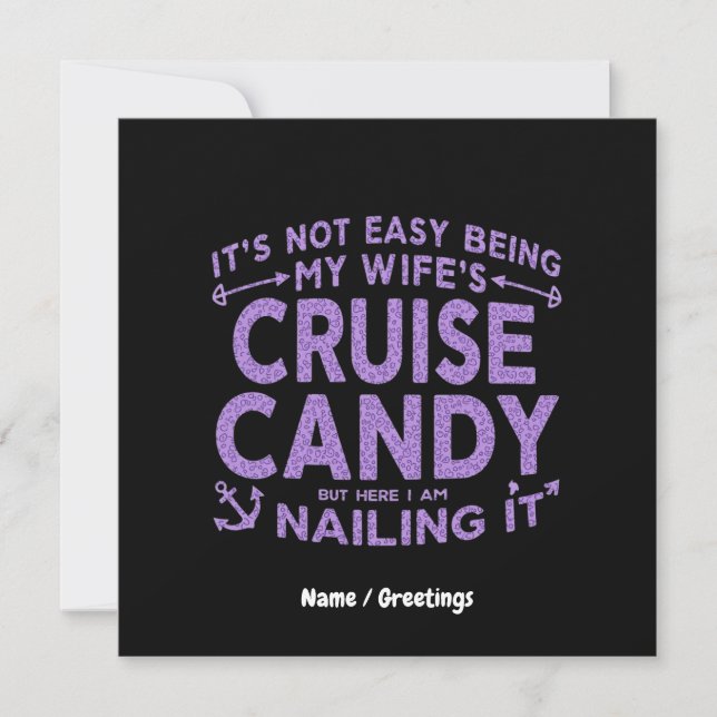 Invitation Ce n’est pas facile d’être le bonbon de croisière  (Devant)
