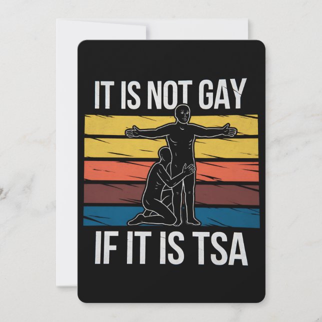 Invitation Ce N'Est Pas Gay S'Il S'Agit De TSA Security LGBTQ (Devant)