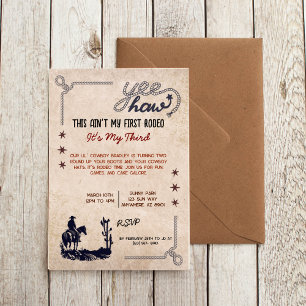 Invitation Ce n'est pas mon premier rodéo c'est ma troisième