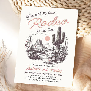 Invitation Ce n'est pas mon premier rodéo Western 2e annivers