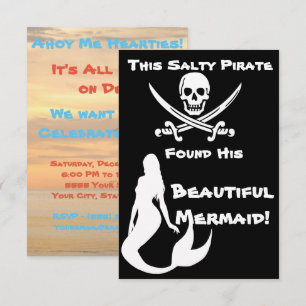 Invitation Ce pirate salé trouva sa belle sirène