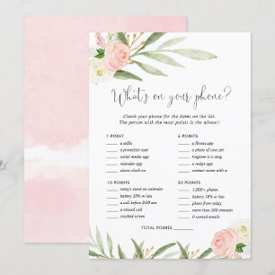 Invitation Ce qui est sur votre téléphone baby shower nuptial