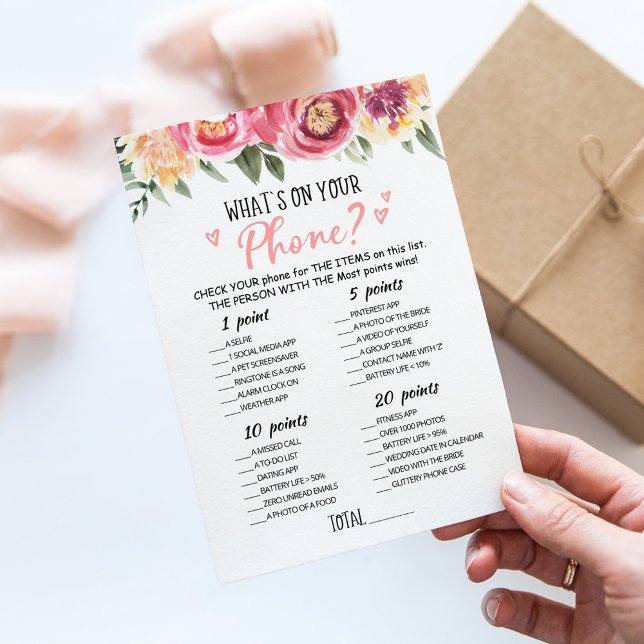 Invitation Ce qui se trouve sur votre Fête des mariées de tél (Créateur téléchargé)