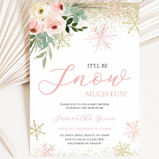Invitation Ce sera beaucoup de plaisir sous la neige Fille Ba (Créateur téléchargé)
