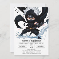 Ceinture noire Ninja Entraînement Enfants Annivers