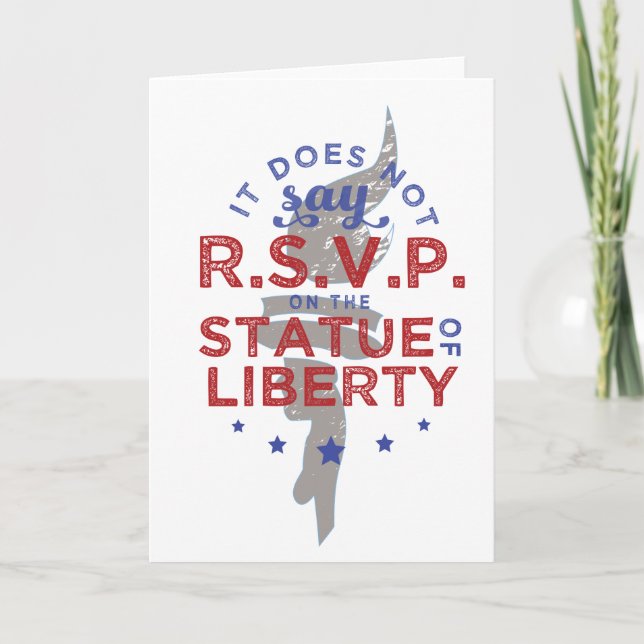 Invitation Cela ne dit pas RSVP sur la statue de la Liberté (Devant)