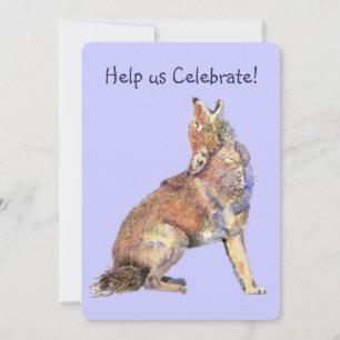 Invitation Celebrate Birthday Party Howling Coyotes Fun