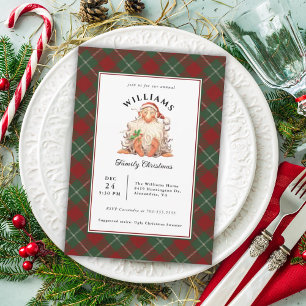 Invitation Célébration annuelle de Noël familial de Retro Pèr