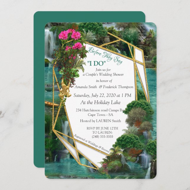 Invitation Célébration au lac Magical Imaginaire (Devant / Derrière)