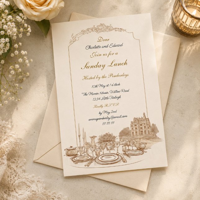 Invitation Célébration au Manoir Personnalisé  (Créateur téléchargé)