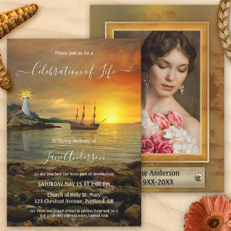 Invitation Célébration commémorative de la vie du phare Photo