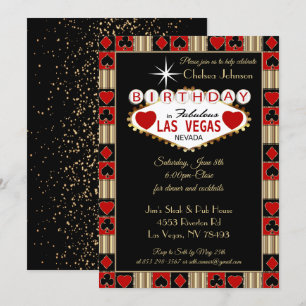 Invitation Célébration d'anniversaire à Las Vegas   Invitatio