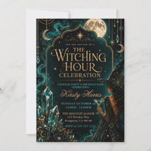 Invitation Célébration d'anniversaire Cocktail Witching Hour