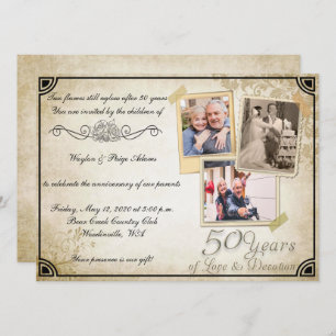 Invitation Célébration d'anniversaire de 50 ans