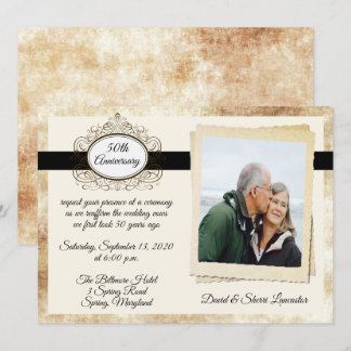 Invitation Célébration d'anniversaire de mariage vintage