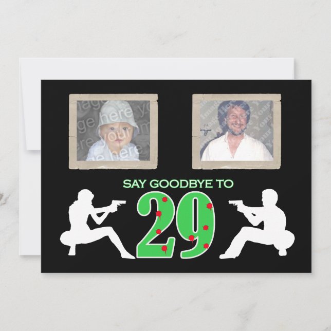 Invitation Célébration d'anniversaire de photo de style de (Devant)