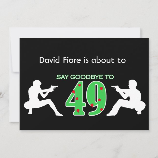 Invitation Célébration d'anniversaire de style de Mafia (Devant)