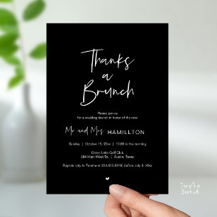 Invitation Célébration d'après mariage, Merci pour un Brunch